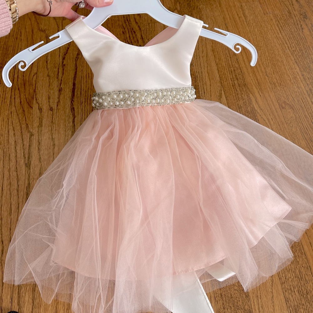Silk Top Tulle Bottom Dress - Picture 2 of 9